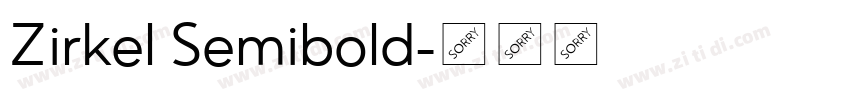 Zirkel Semibold字体转换